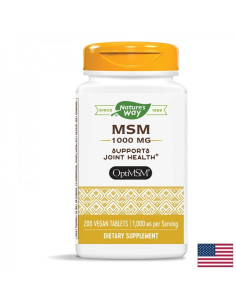 Метилсулфонилметан – здрави кости и стави - млада кожа OptiMSM 1000 mg, 200 таблетки