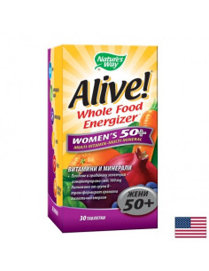 Мултивитамини за жени 50+ Алайв Alive! Whole Food Energizer Womens 50+ 30 таблетки