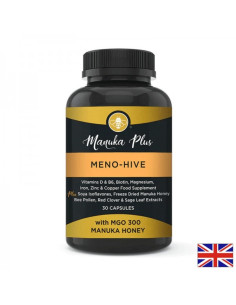 Manuka Plus Meno-Hive with MGO 300 - Manuka Honey – Менопауза формула с мед от манука MGO 300, 30 капсули