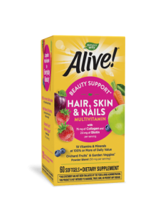 Мултивитамини за коса, кожа и нокти Алайв Alive! Hair, Skin - Nails Multivitamin 60 софтгел капсули