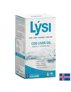 Омега-3 – масло от черен дроб на исландска риба треска + витамини А - D3 500 mg, 80 софтгел капсули