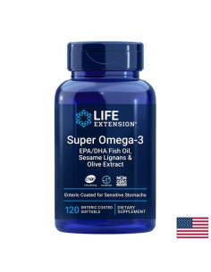 Сърдечна и мозъчна функция Супер Омега-3 (с лигнан от сусам и екстракт от маслина) 120 софтгел капсули