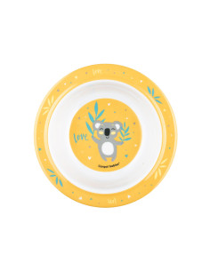 Canpol - Меламинова купа с вакуумен ринг Exotic Animals, жълта, 270 мл