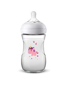 Шише за хранене Philips AVENT NATURAL 260 ml еднорог 2