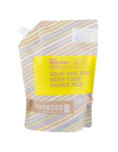 Течен сапун за ръце Джинджифил и лимон, пълнител - био, Benecos, 1 Л