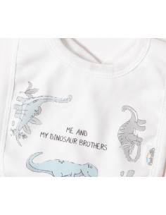 Bebetto - Бебешки лигавник Me and Dudes C1136E, момче, екрю, 3+м.