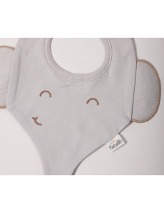 Bebetto - Бебешки лигавник Little Elephant C1147G, момче, сив, 3+м.