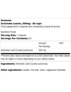 Artichoke Leaves 500 mg 2