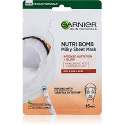 GARNIER SKIN NATURALS Хартиена маска за суха кожа с кокосово мляко