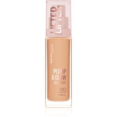 MAYBELLINE NEW YORK LIFTER PLUMP & GLOW Течен фон дьо тен 220