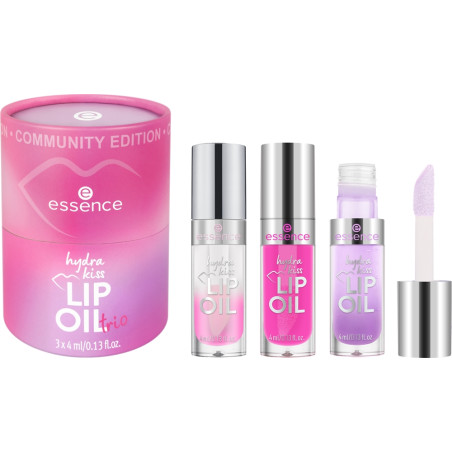 ESSENCE HYDRA KISS LIP OIL TRIO Комплект олио за устни 01