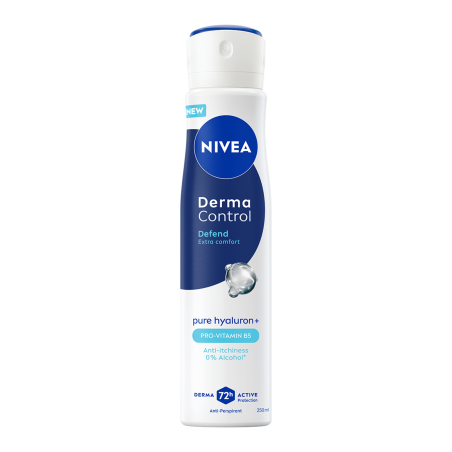 NIVEA Deo Спрей дамски Derma Control Defend XL size, 250 ml