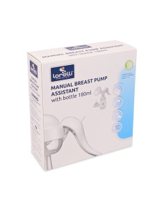Ръчна помпа за изцеждане на кърма с включено шише 180мл Lorelli Assistant 2