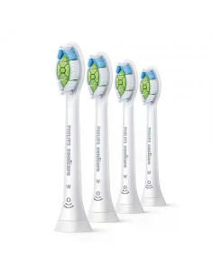 Комплект от 4 броя накрайници W2 Optimal White HX6064/87 за електрически четки за зъби Philips Sonicare, твърдост на косъмчет