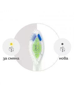 Комплект от 4 броя накрайници W2 Optimal White HX6064/87 за електрически четки за зъби Philips Sonicare, твърдост на косъмчет 2