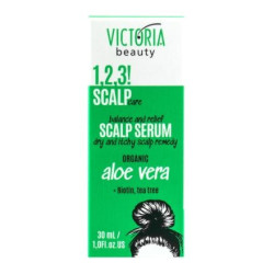 VICTORIA BEAUTY 1,2,3! SCALP CARE! Успокояващ серум за сух скалп с алое вера, 30мл