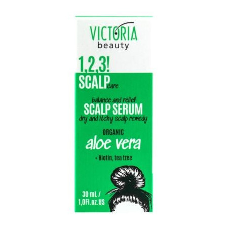 VICTORIA BEAUTY 1,2,3! SCALP CARE! Успокояващ серум за сух скалп с алое вера, 30мл