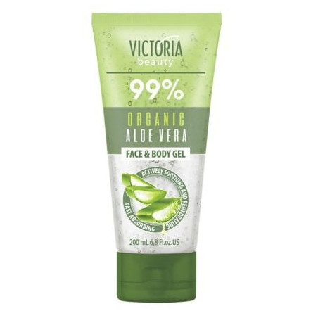VICTORIA BEAUTY 99% ORGANIC ALOE VERA GEL Успокояващ и хидратиращ гел, 200 мл