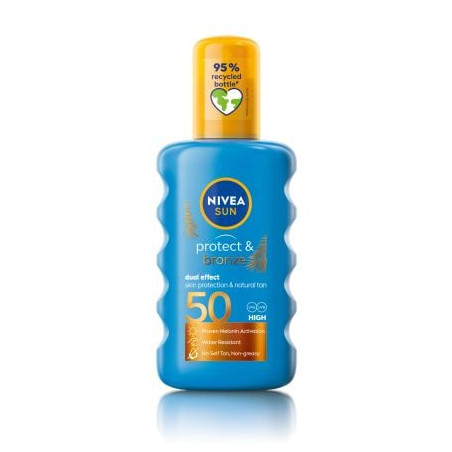 NIVEA SUN PROTECT&BRONZE Слънцезащитен спрей SPF 50+, 200 мл