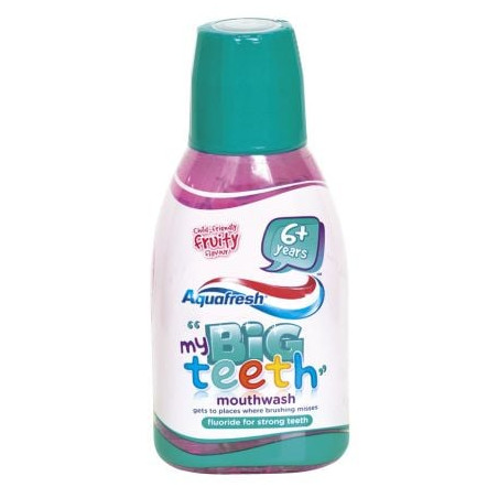 AQUAFRESH BIG TEETH MOUTHWASH ORIGINAL FRUITY FLAVOUR Вода за уста 6+ години, 300 мл.