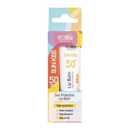 VICTORIA BEAUTY SUN KISS Слънцезащитен балсам за устни, SPF 50 , 10м
