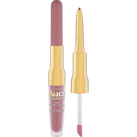 CATRICE DISNEY ALICE IN WONDERLAND 2IN1 LIP LINER & GLOSS Молив и гланц за устни C01