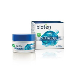 BIOTEN HYALURONIC 3D ANTIWRINKLE Нощен крем за лице SPF 15 TRIPLE HYALURONIC ACID, 50 мл.