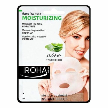 Подxранваща TISSUE маска за лице с Алое вера+Зелен чай+Женшен+НА, 1 брой, 100 % биоразградима материя