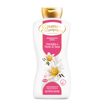 ДУШ КРЕМ SETIFICANTE PEARLS OF SILK AND VANILLA SPUMA DI SCIAMPAGNA