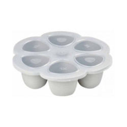 Силиконова форма за замразяване Beaba - 6 х 150 ml, сива