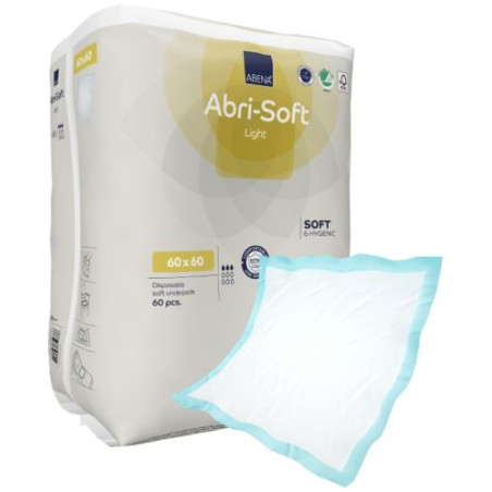 Еднократни еко подложки за преповиване / протектори за легло Abri-Soft Light, 60x60 cm, 60 броя