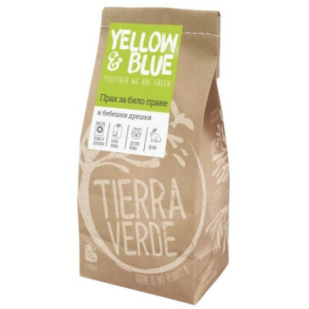 Прах за бяло пране и бебешки дрехи Tierra Verde, 850 g