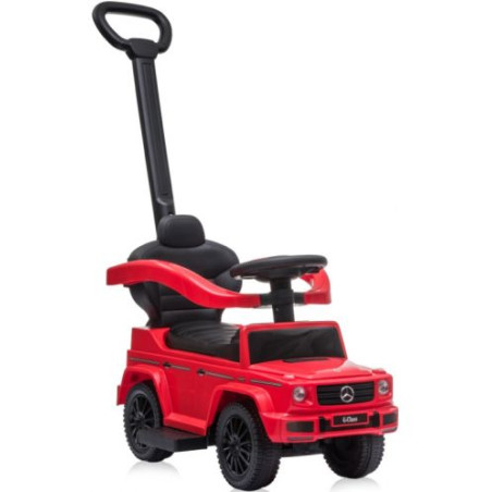 Кола за яздене с дръжка Lorelli - Mercedes-benz G350d, червена