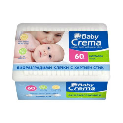 Биоразградими клечки за уши Baby Crema - 60 броя, кутия