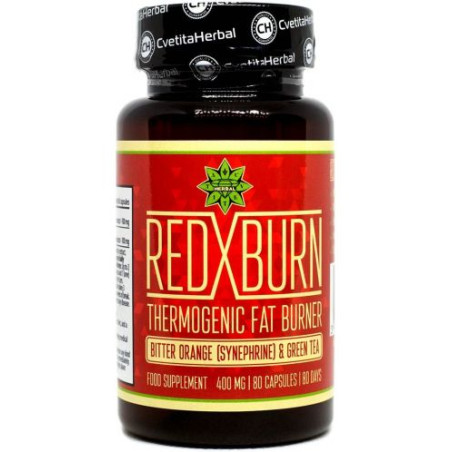 Red X Burn, 400 mg, 80 капсули, Cvetita Herbal