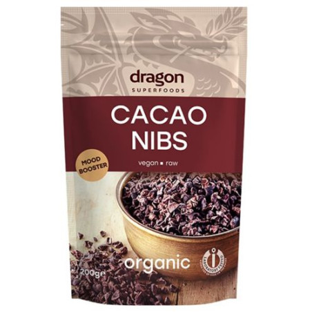 Какаови зърна, счукани, 200 g, Dragon Superfoods