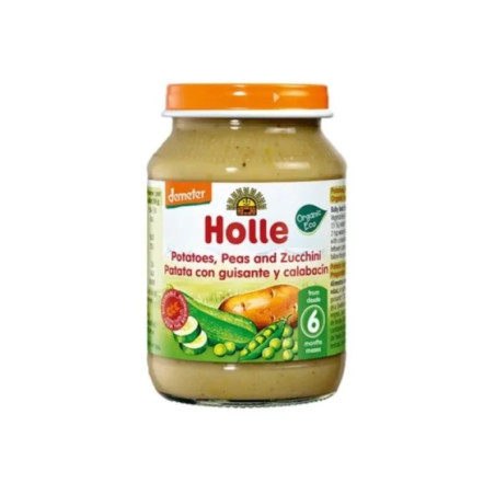 Holle Био пюре с картоф, грах и тиквичка 6+ месеца 190г