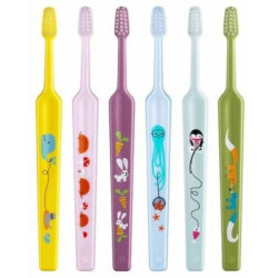 Детски четки за зъби TePe - Mini, Extra Soft, 0-3 години, 3 броя - Асортимент
