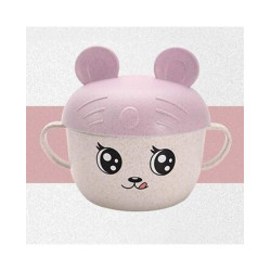Био купичка от пшенични фибри Panda Baby - Розова