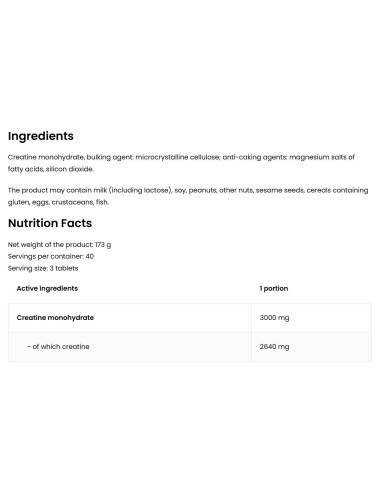Creatine Micronized Tablets 750 mg