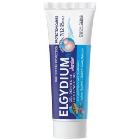Elgydium Junior Гелообразна паста за зъби, вкус на дъвка, 7-12 години, 50 ml