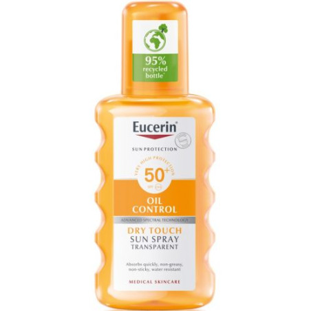 Eucerin Sun Прозрачен слънцезащитен спрей, SPF50, 200 ml