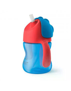 Philips AVENT Чаша със сламка 200 мл, с дръжки, 9м+, СИНЯ SCF796/01