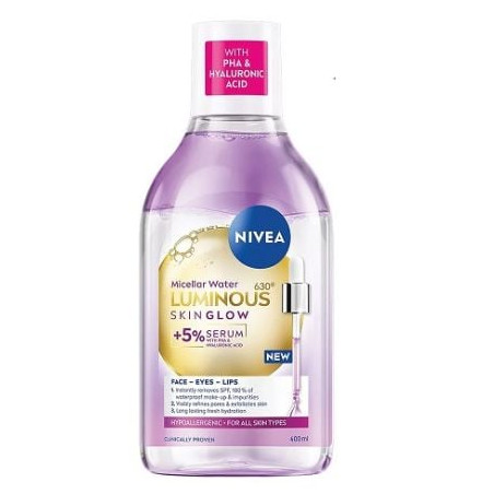 NIVEA LUMINOUS SKIN GLOW Мицеларна вода със серум, 400мл.