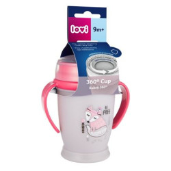 LOVI JUNIOR RETRO BABY Чаша с ръкохватки 9+ месеца розова 250 мл, 1 бр