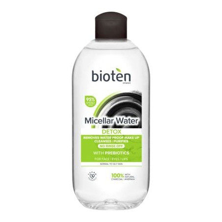 BIOTEN DETOX Мицеларна вода CHARCOAL, 400 мл.