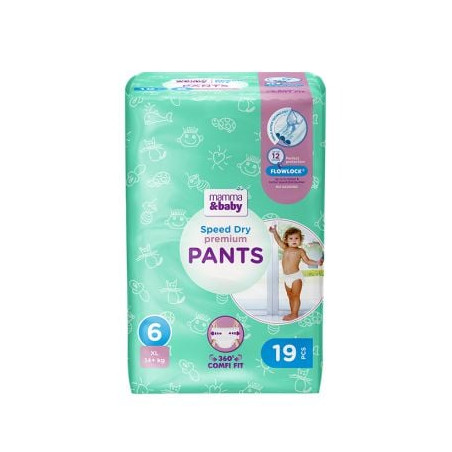 MAMMA&BABY Premium Speed Dry Гащички размер 6, 14+ кг, 19бр