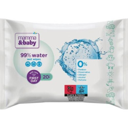 MAMMA&BABY Мокри кърпички 99 % вода 20бр