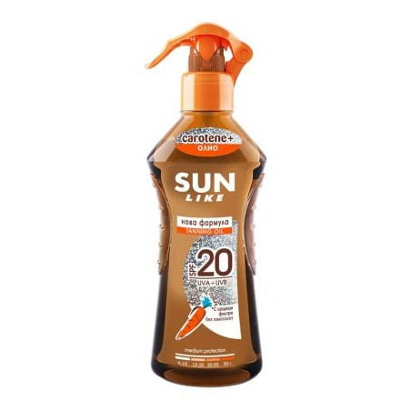 SUN LIKE Слънцезащитно масло за тяло SPF20, 200 мл
