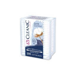 CLEANIC SOFT&COMFORT Клечки за уши правoъгална кутия, 200 бр. БИО.